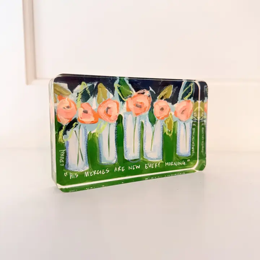 LDN Lamentations 3:22-23 Acrylic Scripture Block