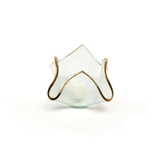 Gold Handkerchief Votive 4"