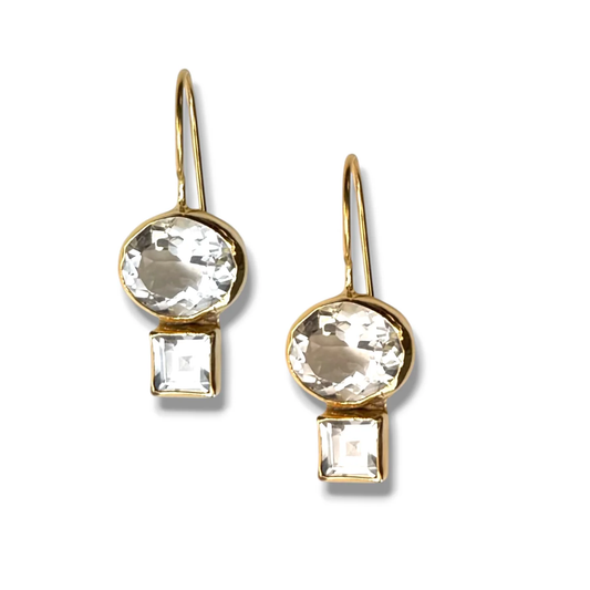 DMD E Double Topaz Midi Earrings