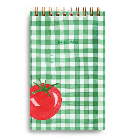 Task Pad - Tomato Green Gingham