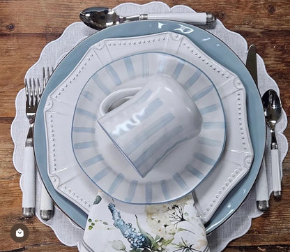 Isabella - Pure White - Octagonal Dinner Plate 11.25"