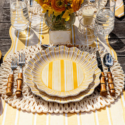 Straw Loop Oval Placemat - Whitewash