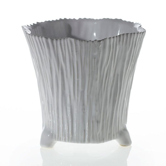 Mellie Footed Pot - White - 7" X 6.5"