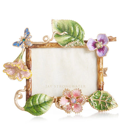 Enameled Dutch Floral Frame 3x4