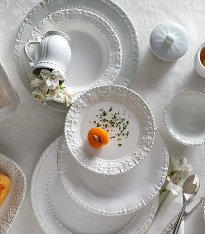 Historia - Paper White - Set of 4 Assorted Salad Plates 9.25"