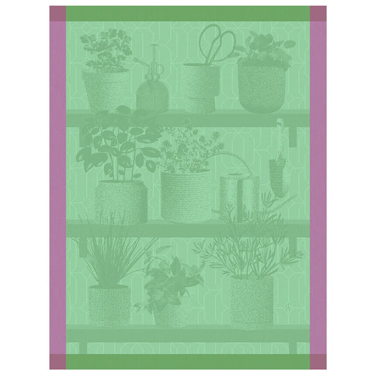 Herbes Fraiches Tea Towel - Green - 24 x 31