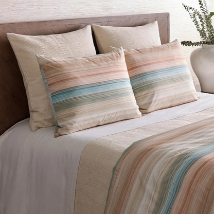 Savannah Coverlet & 3 Euro Sham Set - Ecru - King 110"x97"