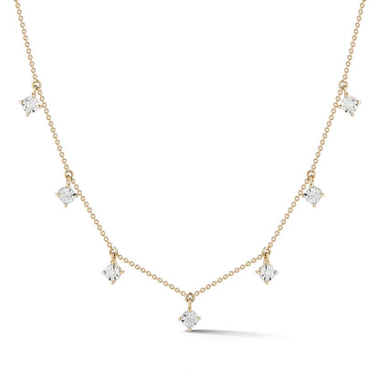 Ava Bea Station Necklace .08tcw, 14KYG, 16"