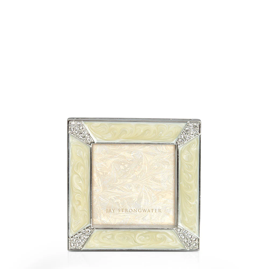 JSW Leland Pave Corner Frame - Crystal Pearl - 2" X 2"