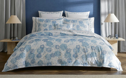 Chrysanthemum - Duvet Cover - Blue - Queen