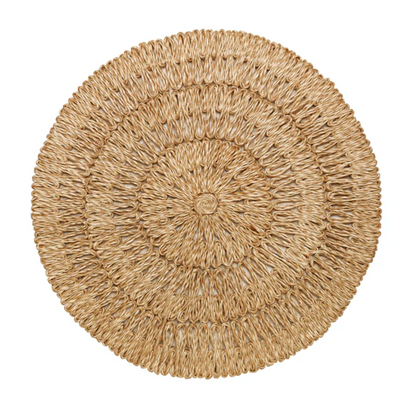 Straw Loop Round Placemat - Natural