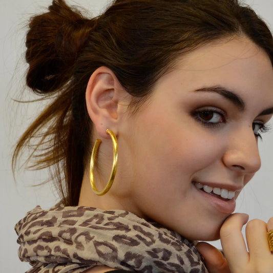 Paris Large Thin Hoops 2.5"
