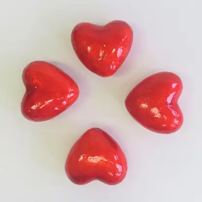 Capiz Heart - Red 2"