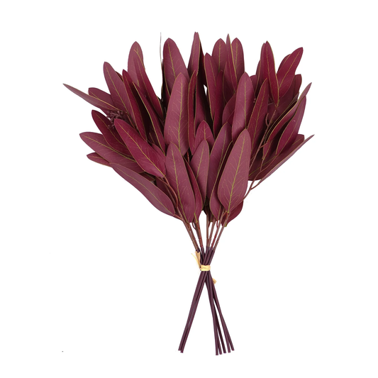 Eucalyptus Bouquet 16.5" - Burgundy