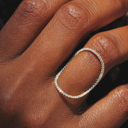 WSJ R - Pave Continuity Ring, .32ct Dia, 14KWG, SZ7