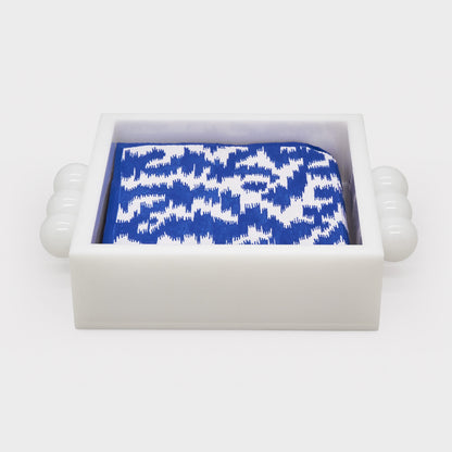 TZD Acrylic Cocktail Napkin Holder w/Bubbles - White