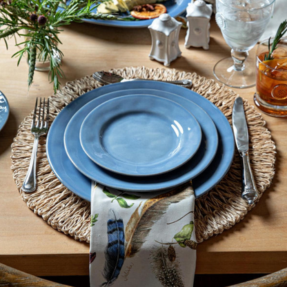 Straw Loop Round Placemat - Natural