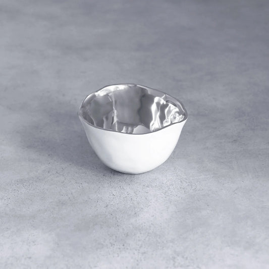 Thanni - Osaka - Small Bowl - Silver & White