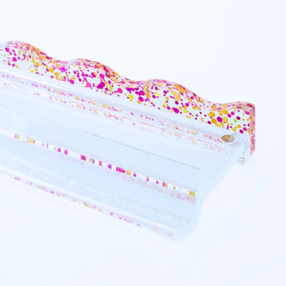 MFM Mahjong Rack Pusher - Confetti - Wavy Pink