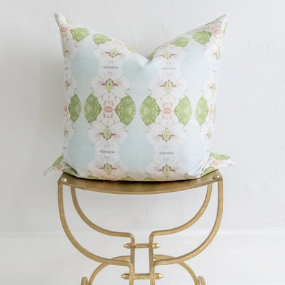 Flowering Dogwoods Light Blue Pillow