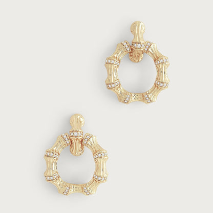 Bamboo - Double Hoop Earrings
