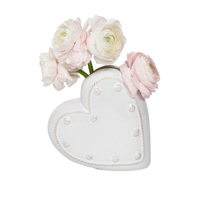 JLK Berry and Thread - Whitewash - Heart Vase