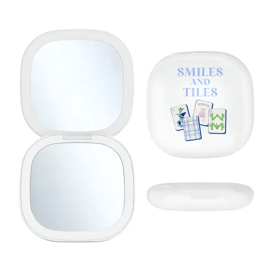 Compact LED Mirror - Smiles & Tiles - Mahjong