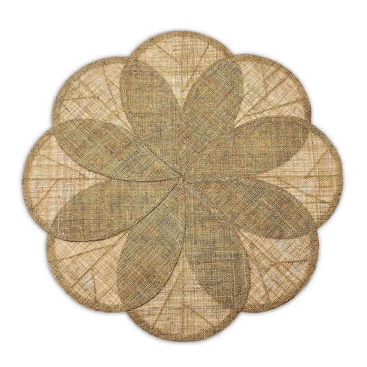 Sinamay Flower Placemat - Chestnut