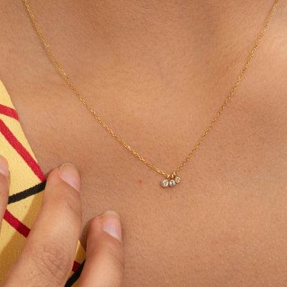JKD N - Moon Drop Necklace; 14kt YG