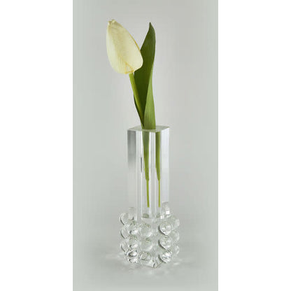 TZD Crystal Glass Bud Vase - Ball 8"