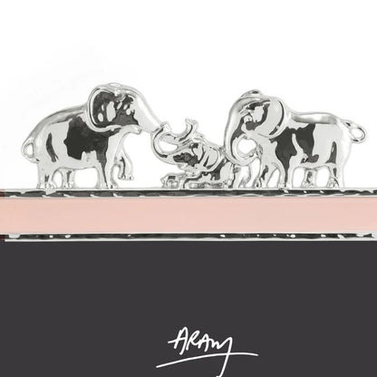 Elephant - Pink Enamel Frame - 4x6