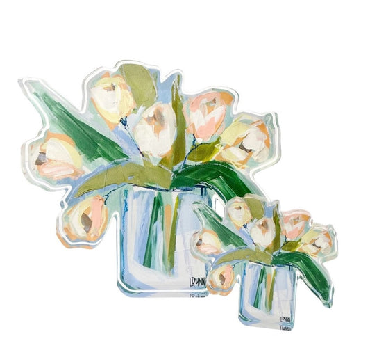 White Tulips Bloom - Large