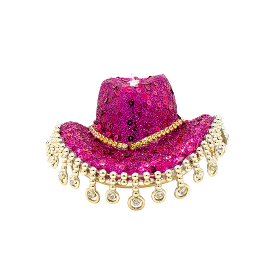K&A Glitzy Cowgirl Hat Ornament
