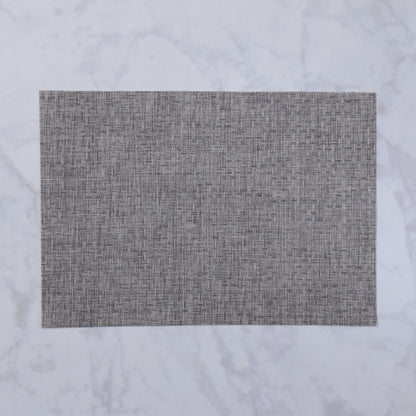 Vida - Indoor/Outdoor Woven Rectangle Placemat - Charcoal - Set/4
