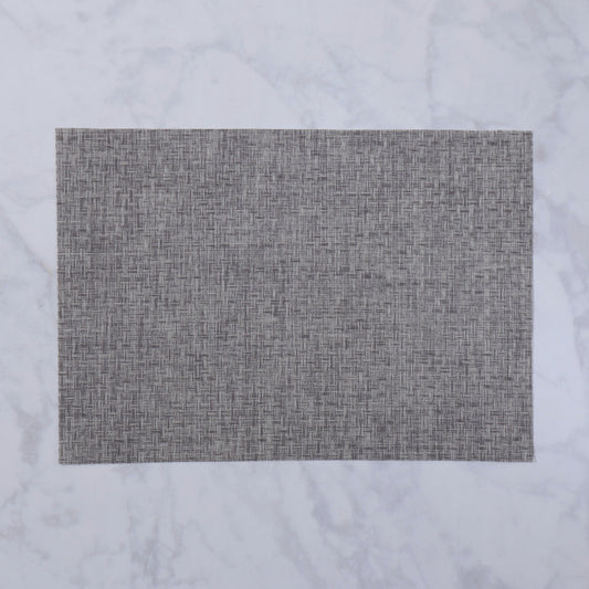 Vida - Indoor/Outdoor Woven Rectangle Placemat - Charcoal - Set/4