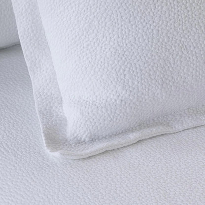 Gigi Queen Coverlet - White Cotton Matelasse 96x98