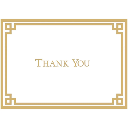 Rive Gauche Gold & White Foil Thank You Notes - Boxed