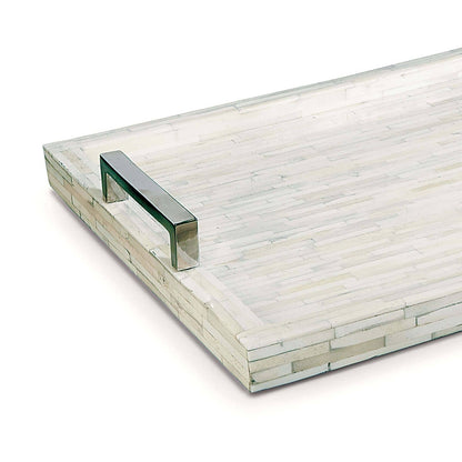White Bone & Nickel Tray