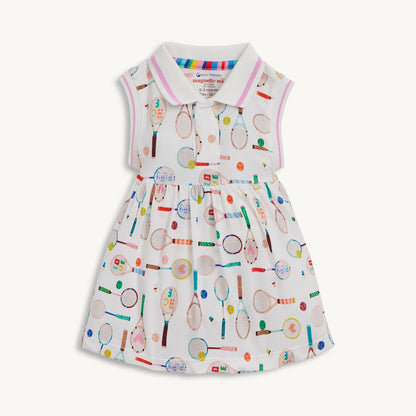 Love All - Bodysuit Polo Collar Dress -