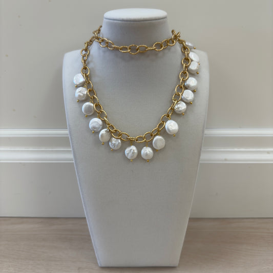 GDS Necklace - Long Coin Pearl Necklace