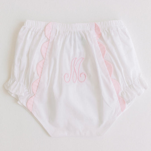 Diaper Cover - Pink Scallops