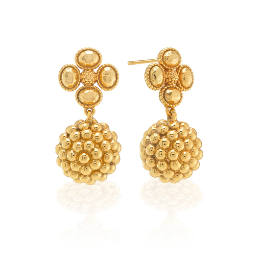 Berry - Clover Drop Earrings - Gold
