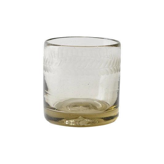 El Borbon Glass with Laurel Etching