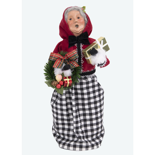 Mrs. Claus with Black Check
