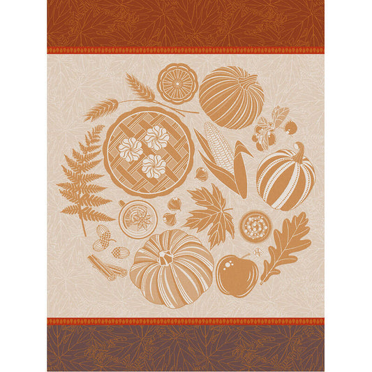 LJF Thanksgiving Tea Towel - Orange - 24 x 31