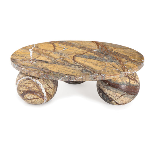 RGA Marlow Brown Marble Plate - Large 12"
