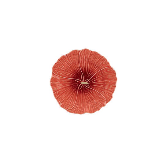 VIA Dessert Plate Hollyhock - Maria Flor 8.75" - Coral