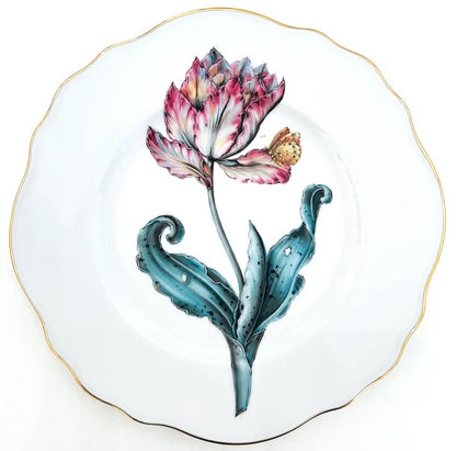 Botanical Treasures - Salad Plate - Parrot Tulip - 8"