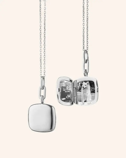 MRK "Viv" Slim Sterling Silver Locket Necklace