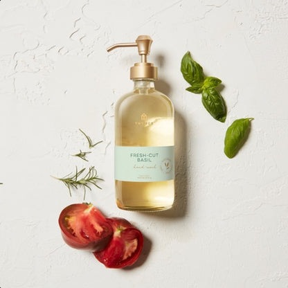 Fresh Cut Basil - Large Glass Hand Wash 15oz